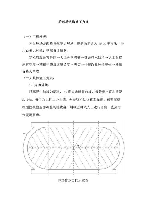 足球场施工方案(通用多篇)-施工方案(足球场施工工艺流程3d动画)